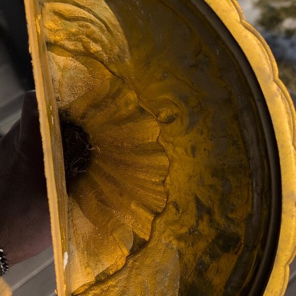 Vintage Ornate Antique Gold Burwood Products Wall Pocket MCM Hollywood Regency - Picture 8 of 8